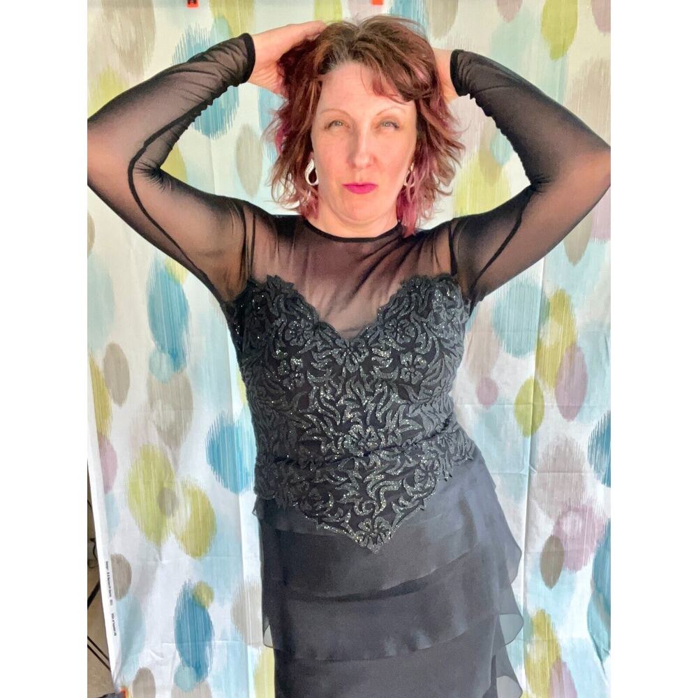 Tadashi Corset Top, Long Sleeve Top, 90s party shirt, formal top, elegant top